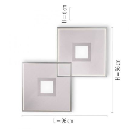 Paul Neuhaus 8378-55 - Dimbare LED plafondlamp AMARA LED/45W/230V glanzend chroom + afstandsbediening