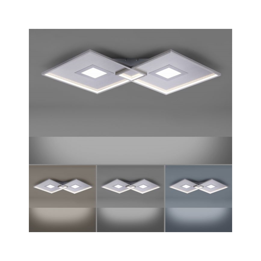 Paul Neuhaus 8378-55 - Plafonnier à intensité variable AMARA LED/45W/230V chrome brillant + télécommande