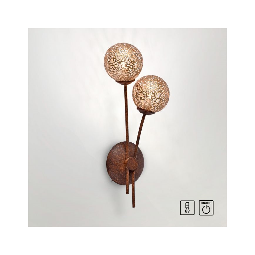 Paul Neuhaus 9032-48 - Wandlamp GRETA 2xG9/40W/230V