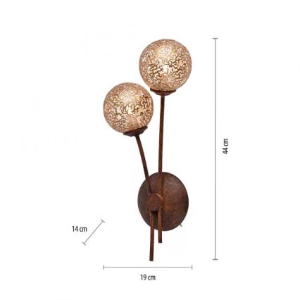 Paul Neuhaus 9032-48 - Wandlamp GRETA 2xG9/40W/230V