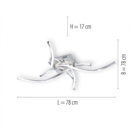 Paul Neuhaus 9144-55 - Dimbare LED Hanglamp voor Oppervlak Montage POLINA LED/27W/230V