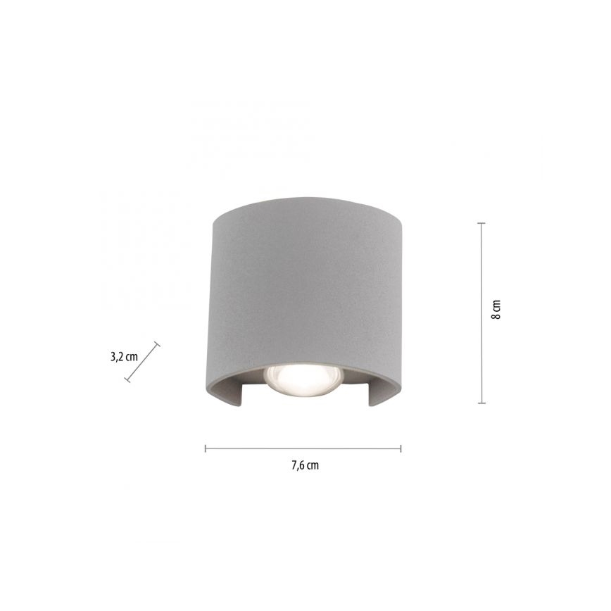 Paul Neuhaus 9486-21 - LED Wand Lamp voor Buiten CARLO 2xLED/1,7W/230V IP54