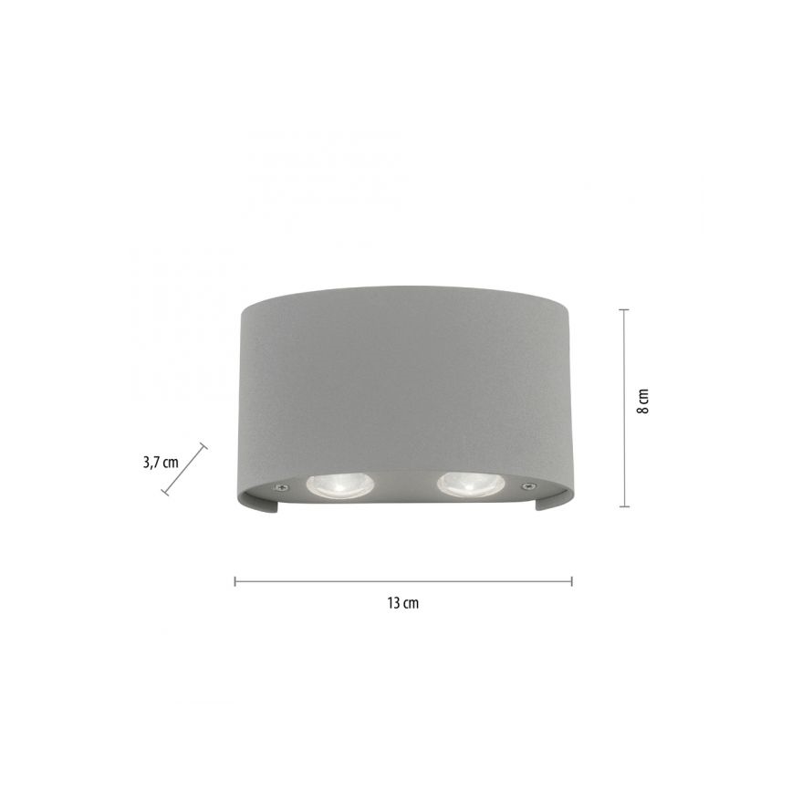 Paul Neuhaus 9487-21 - LED Wand Lamp voor Buiten CARLO 4xLED/0,8W/230V IP54