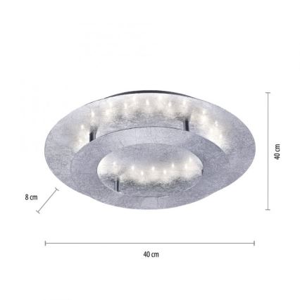 Paul Neuhaus 9620-21 - LED Plafond Lamp NEVIS LED/18W/230V zilver