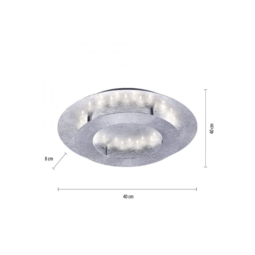 Paul Neuhaus 9620-21 - LED Plafond Lamp NEVIS LED/18W/230V zilver