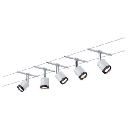 Paulmann 3981 - LOT 5xLED/4W Spot pour système de câble TUBE 230V