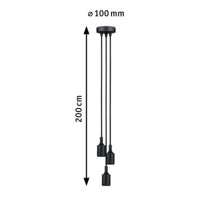 Paulmann 50382 - 3xE27/60W Câble d'alimentation KETIL 230V
