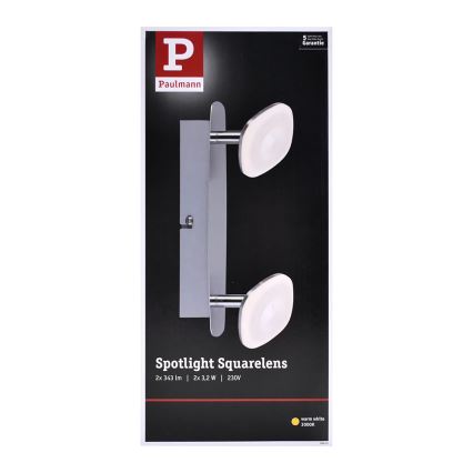 Paulmann 66651 - LED Spotlamp SQUARELENSE 2xLED/3,2W/230V