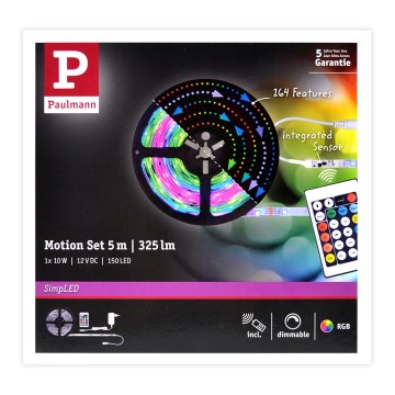 Paulmann 70513 - LED RGB / 10W Dimbare strip SIMPLED 5m 230V + AB