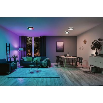 Paulmann 70544 - Dimbare LED RGBW/22W Plafond Lamp RAINBOW 230V 3000-6500K + afstandsbediening