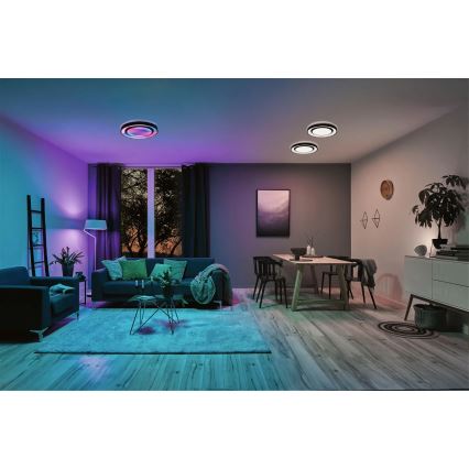 Paulmann 70545 - Plafonnier à intensité variable LED RGBW/38,5W RAINBOW 230V 3000-6500K + Télécommande