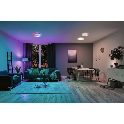 Paulmann 70546 - Plafonnier à intensité variable LED RGBW/22W RAINBOW 230V 3000-6500K + Télécommande