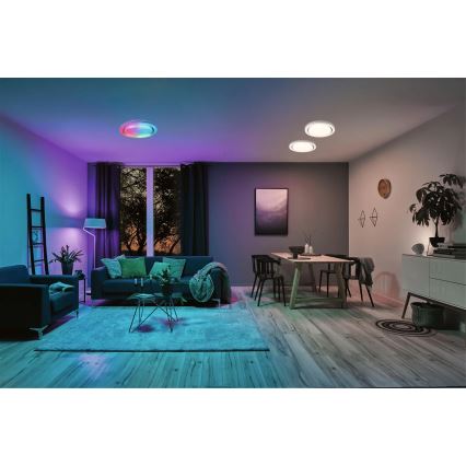 Paulmann 70547 - Plafonnier à intensité variable LED RGBW/38,5W RAINBOW 230V 3000-6500K + Télécommande