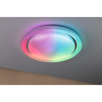 Paulmann 70547 - Plafonnier à intensité variable LED RGBW/38,5W RAINBOW 230V 3000-6500K + Télécommande