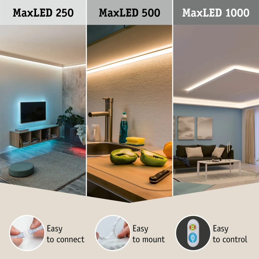 Paulmann 70627 - LED RGB/18W IP44 Dimbare badkamerstrip MAXLED 1,5 m 230V + afstandsbediening