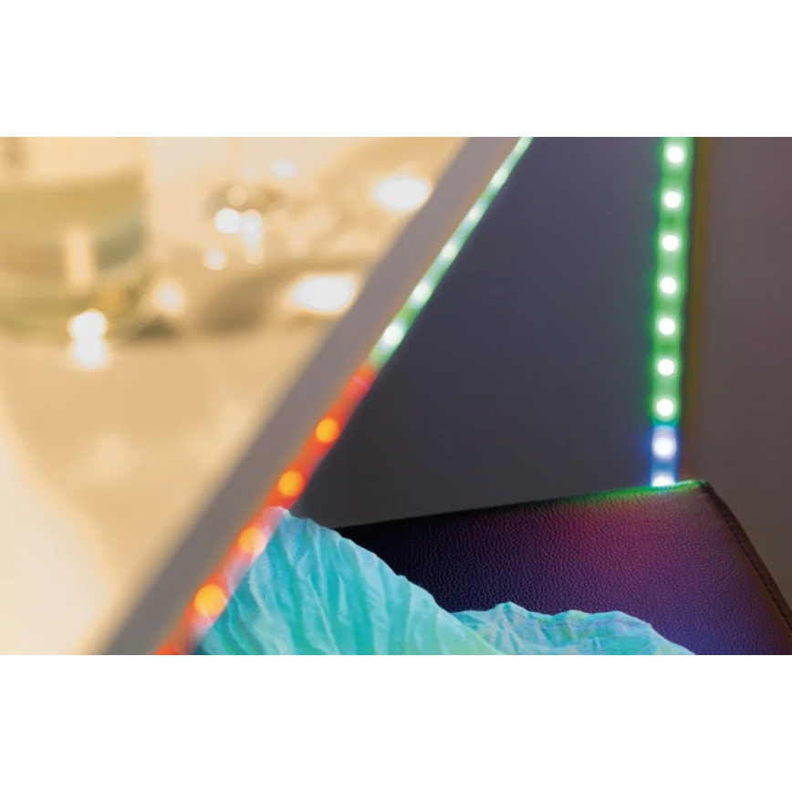 Paulmann 70697 - LED RGBW/10.5W Dimbare strip DIGITAAL 4.8m 230V + afstandsbediening