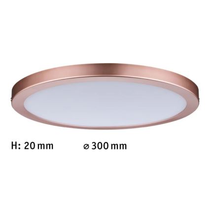 Paulmann 70872 - Panneau à intensité variable LED/22W ATRIA 230V 2700K d. 30 cm Rose doré