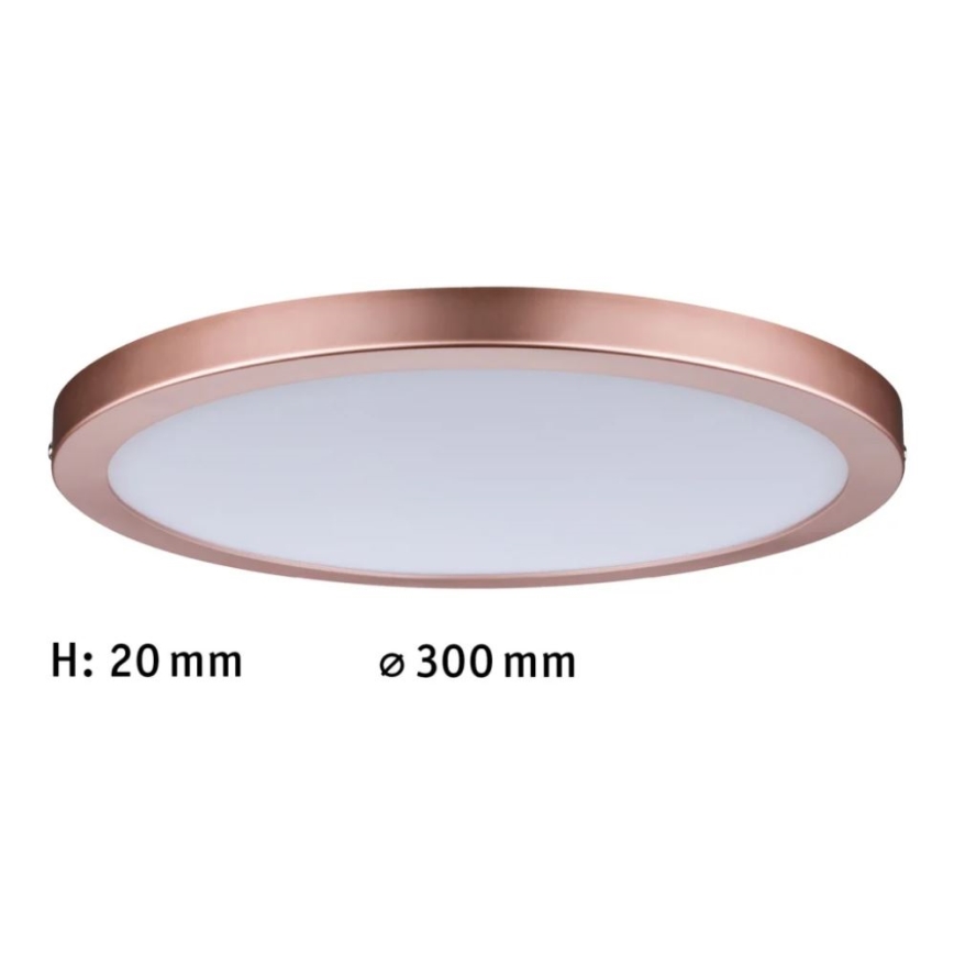 Paulmann 70872 - Panneau à intensité variable LED/22W ATRIA 230V 2700K d. 30 cm Rose doré