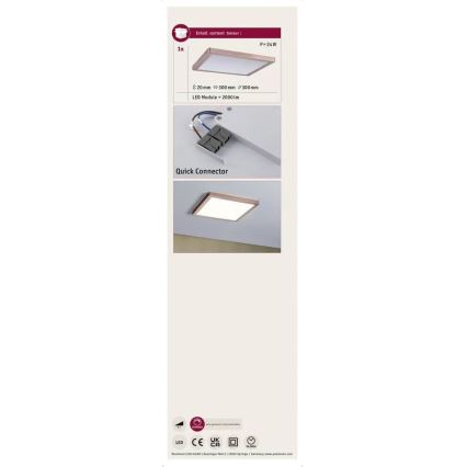 Paulmann 70873 - LED/24W Dimbaar lichtpaneel ATRIA 230V 2700K 30x30 cm Roségoud