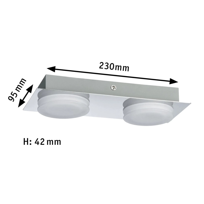Paulmann 70883 - 2xLED/4,7W IP23 Badkamerwandlamp DORADUS 230V