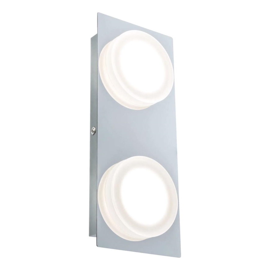 Paulmann 70883 - Applique murale DORADUS 230V pour salle de bains, 2x LED/4,7W, IP23