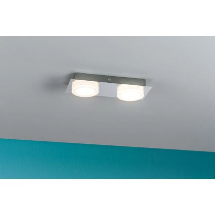 Paulmann 70883 - Applique murale DORADUS 230V pour salle de bains, 2x LED/4,7W, IP23