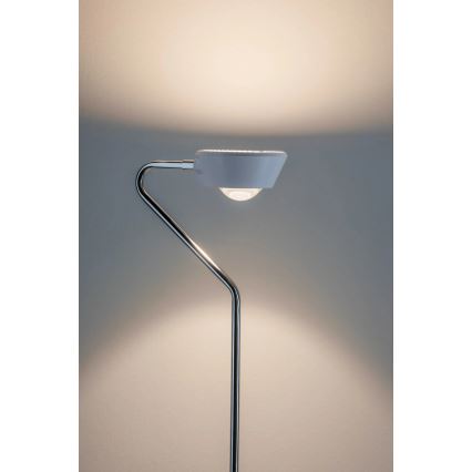Paulmann 70920 - LED/7,5W Dimbare vloerlamp RAMOS 230V wit/glanzend chroom