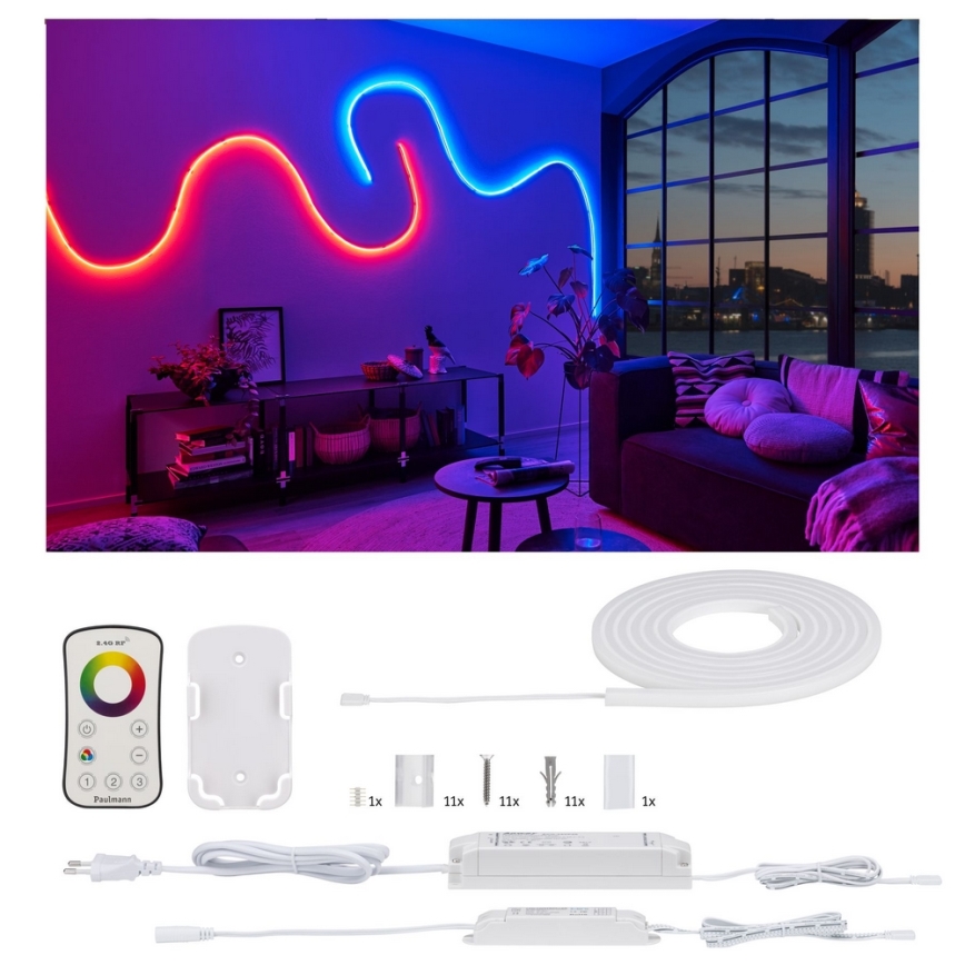 Paulmann 70966 - LED-RGB/27W IP67 Ruban dimmable d'extérieur FLOW 3m 230/24V