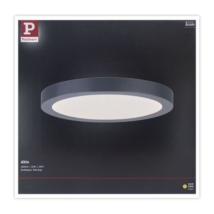 Paulmann 70988 - LED/22W Plafondlamp ABIA 230V antraciet