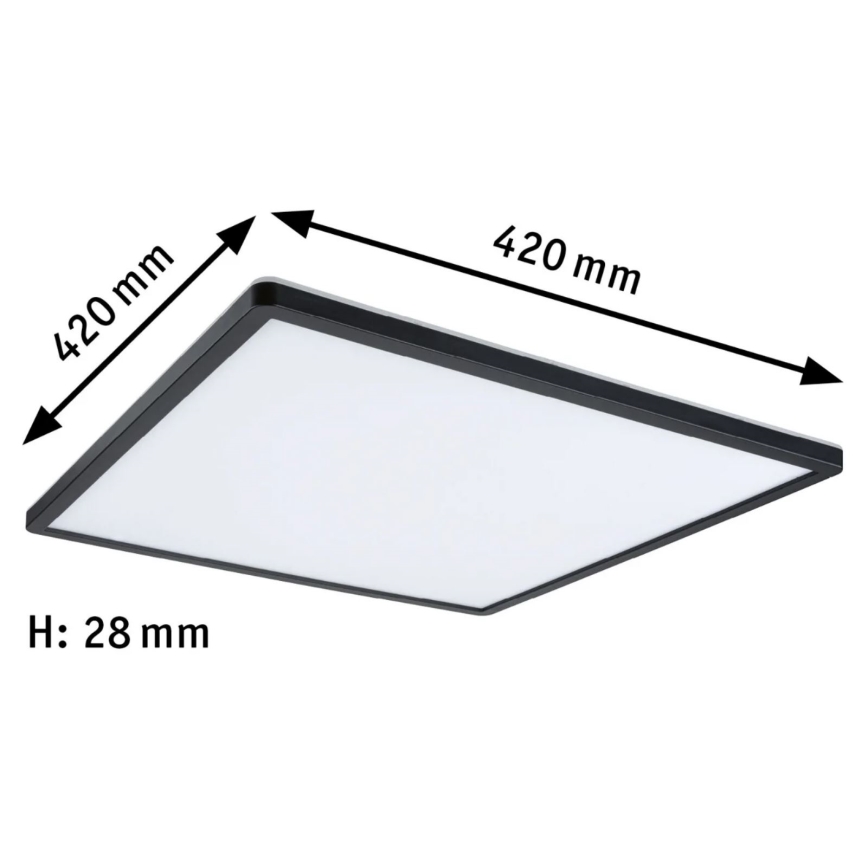 Paulmann 71002 - LED/22W Dimbaar lichtpaneel ATRIA 230V 3000K 42x42 cm zwart