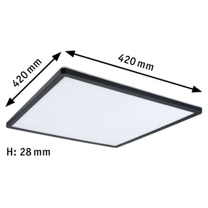 Paulmann 71002 - LED/22W Dimbaar lichtpaneel ATRIA 230V 3000K 42x42 cm zwart
