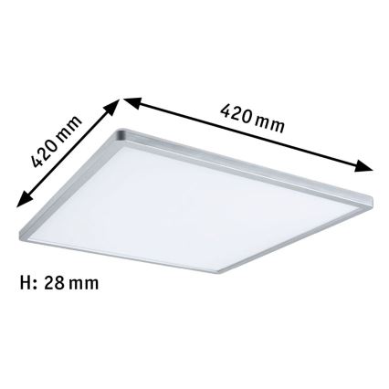 Paulmann 71009 - LED/22W Dimbaar lichtpaneel ATRIA 230V 4000K 42x42 cm mat chroom