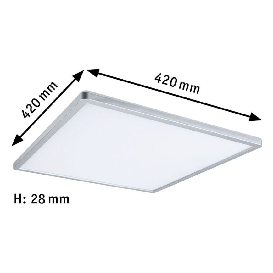 Paulmann 71009 - LED/22W Dimbaar lichtpaneel ATRIA 230V 4000K 42x42 cm mat chroom