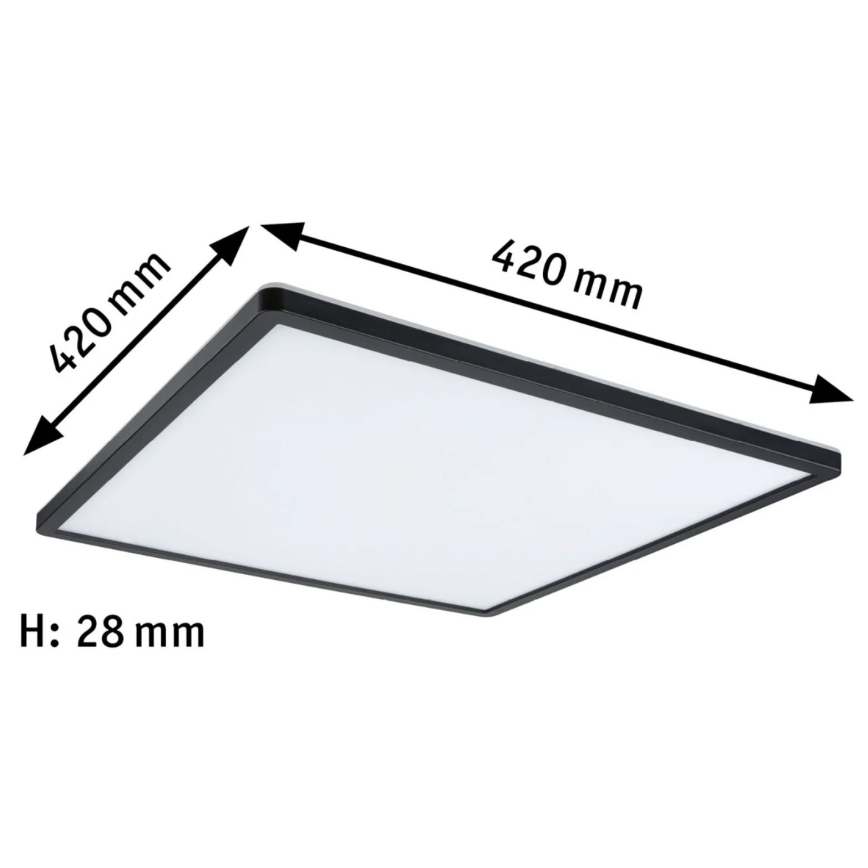 Paulmann 71016 - LED/22W Dimbaar lichtpaneel ATRIA 230V 4000K 42x42 cm zwart