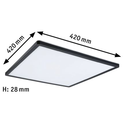 Paulmann 71016 - LED/22W Dimbaar lichtpaneel ATRIA 230V 4000K 42x42 cm zwart