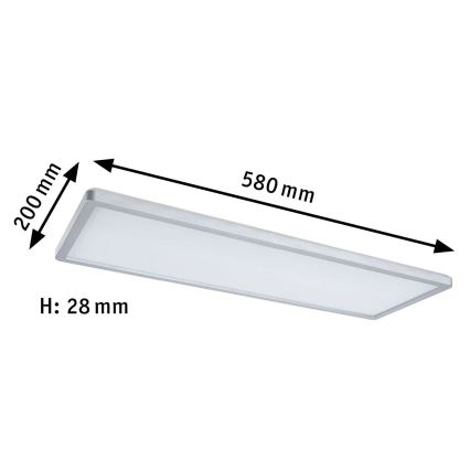 Paulmann 71020 - LED/20W RGBW Dimbaar lichtpaneel ATRIA 230V 4000K 20x58 cm + afstandsbediening