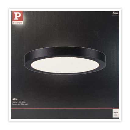 Paulmann 71025 - LED/22W Plafonnier ABIA 230V noir