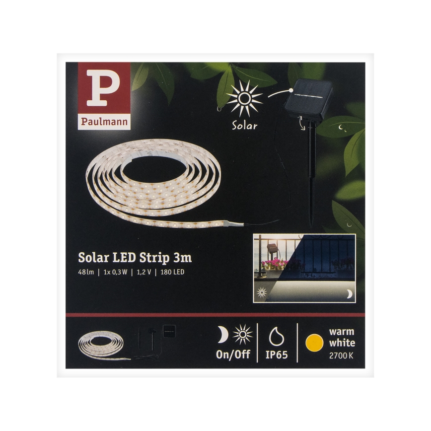 Paulmann 78896 - LED/0,3W IP44 Ruban solaire 3 m 1,2 V 1000 mAh