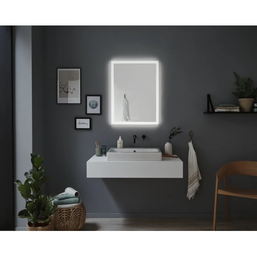 Paulmann 78951 - LED/22W IP44 Dimbaar badkamer verwarmde spiegel met een achtergrondverlichting 230V