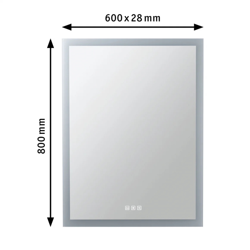 Paulmann 78951 - LED/22W IP44 Dimbaar badkamer verwarmde spiegel met een achtergrondverlichting 230V