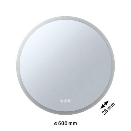 Paulmann 78952- LED/21W IP44 Miroir chauffant rétro-éclairé de salle de bain à intensité variable MIRA 230V