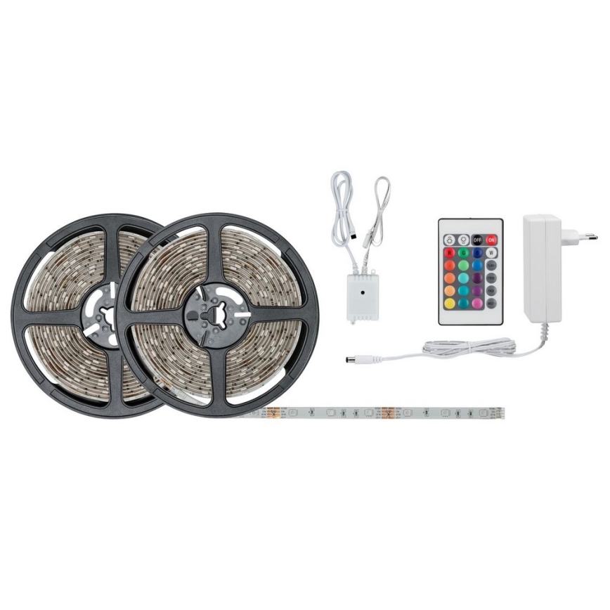 Paulmann 78980 - LED RGB / 28W Dimbare strip SIMPLED 10m 230V + RC