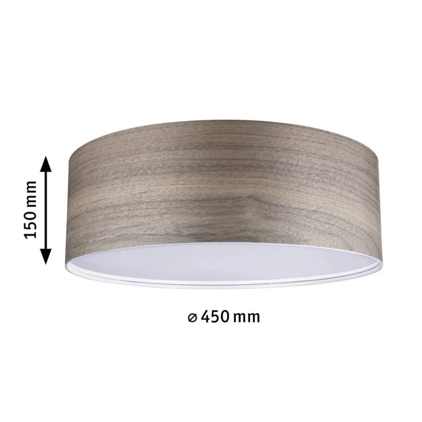 Paulmann 79687 - 3xE27/20W Plafondlamp NEORDIC LISKA 230V walnoot
