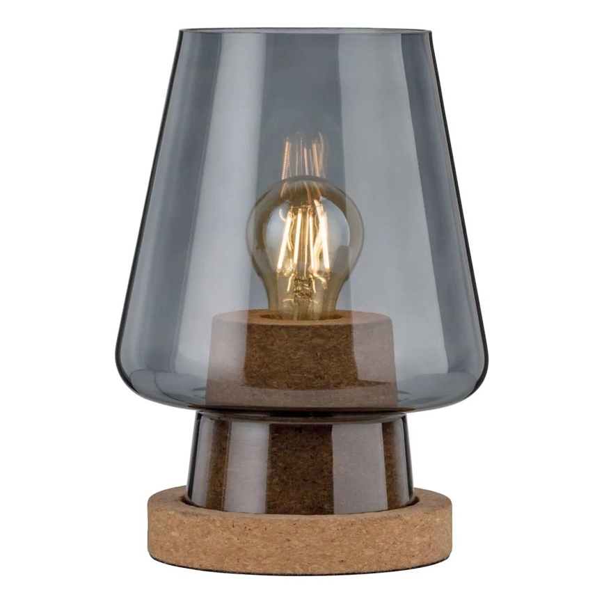 Paulmann 79736 - 1xE27/20W tafellamp IBEN 230V rookkleurig