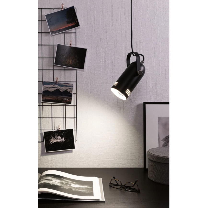 Paulmann 79766 - LED RGBW 1x E27/9W hanglamp met kabel LAVEA 230V zwart