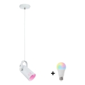 Paulmann 79767 - Suspension LAVEA LED RGBW 1xE27/9W sur câble 230 V blanche