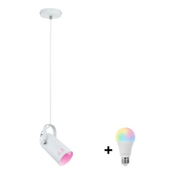 Paulmann 79767 - Suspension LAVEA LED RGBW 1xE27/9W sur câble 230 V blanche