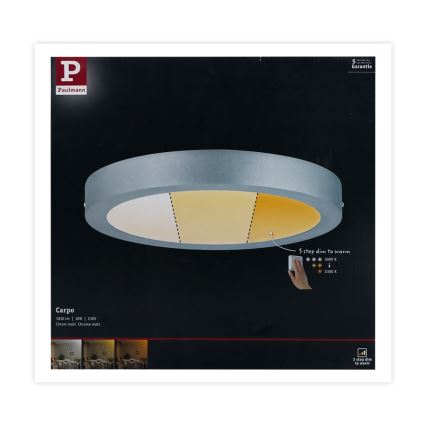 Paulmann 79798 - LED/16W Plafond Lamp CARPO 230V 2300/2500/3000K