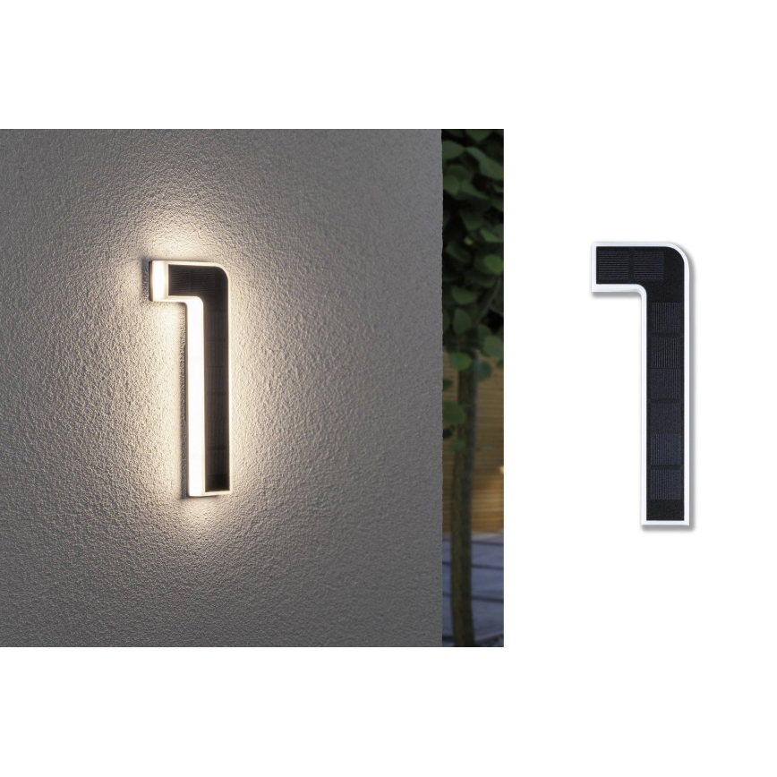 Paulmann 79842 - LED/0,2W IP44 Solar verlicht huisnummer 1,2V 1500 mAh