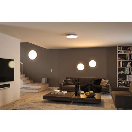 Paulmann 79896-LED/32W Plafonnier à intensité variable SMART VELORA 230V 2700-6500K